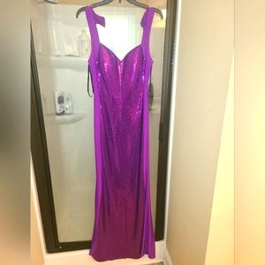Formal sequin purple dress